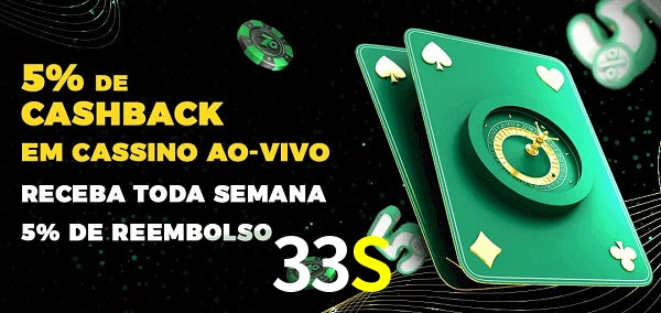 Promoções do cassino ao Vivo 33S